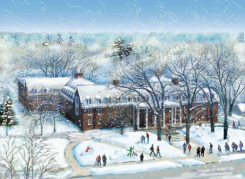 Wesley Hall Winter Albion College