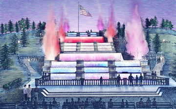 Cascades, Jackson Michigan Art Print