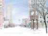 Clocktower, Jackson Michigan art print