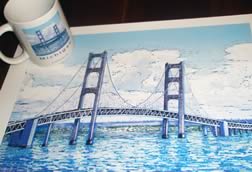 Mackinac Bridge giclee print