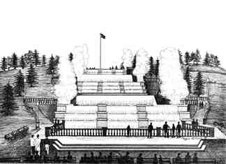 Cascades, Jackson Michigan, Limited Edition Print by Michigan artist Maggie LaNoue