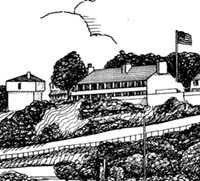 Albion COllege Campus 1894 Art by Maggie LaNoue