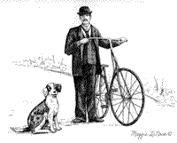 Bicyclist with Dog
